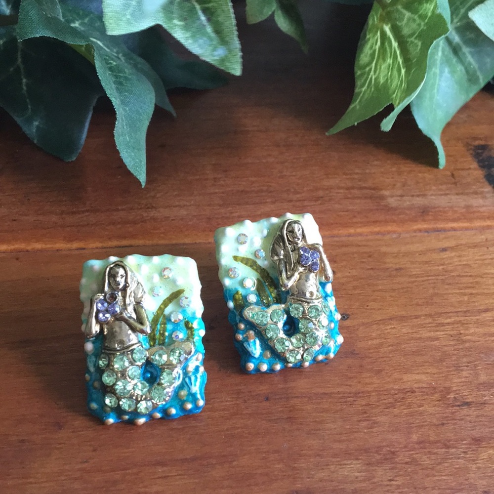 Mermaid Clip On Earrings
